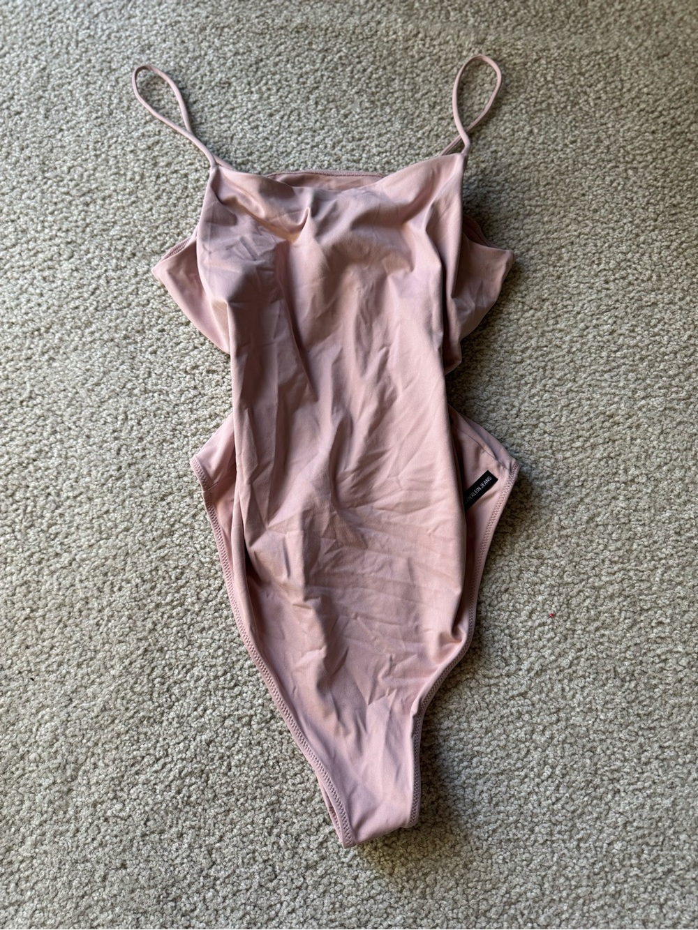 Calvin Klein Jeans Dusty Pink Slim Strappy Bodysuit tank top y2k